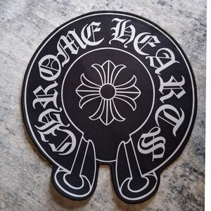 Chrome Hearts Black Round Logo‎ Mat Patch Decorative Rug Accessory